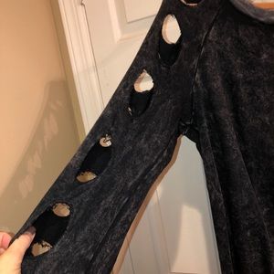 Black/grey sweatshirt ( cutout sleeve )